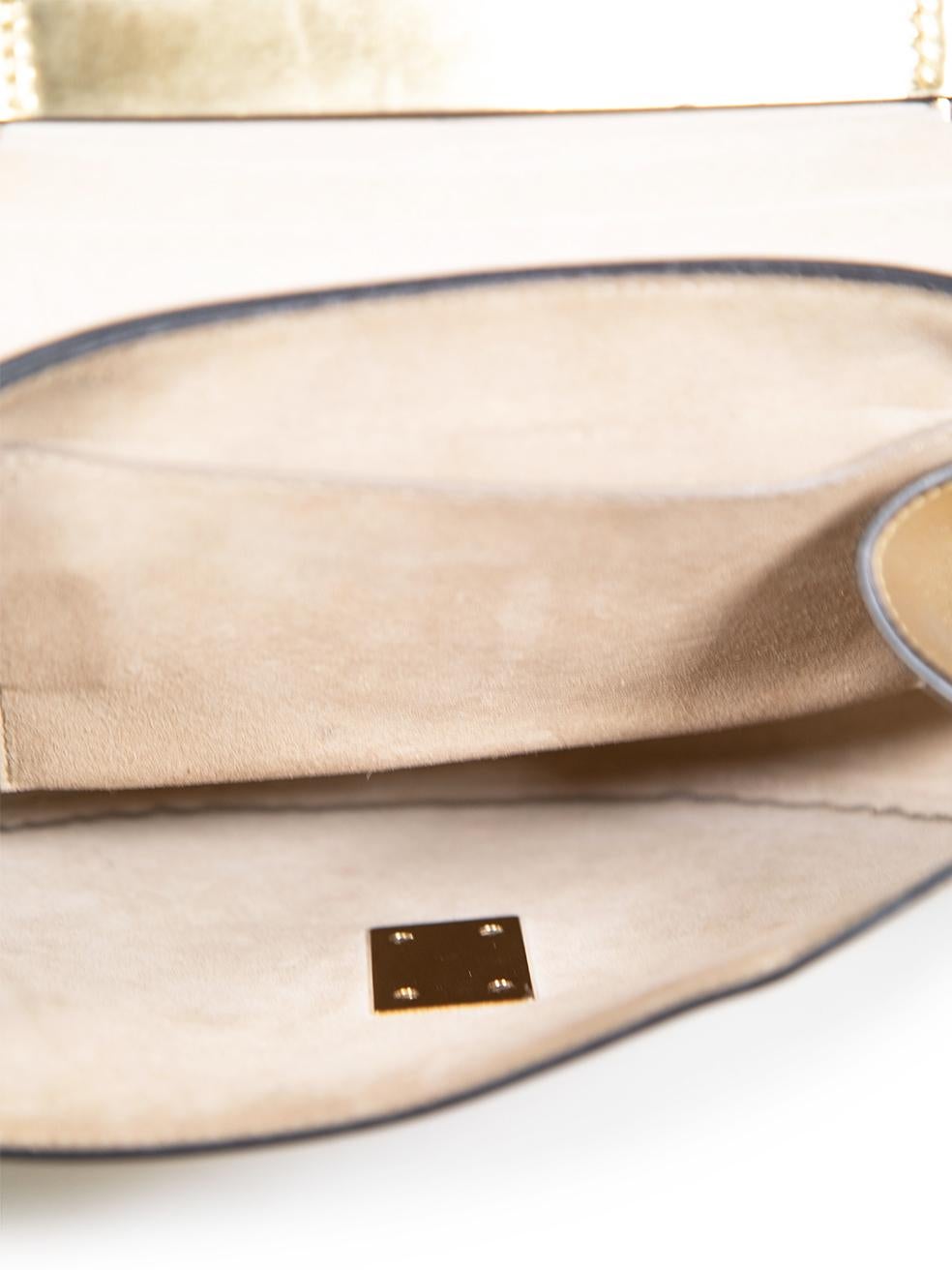 Chloé Gold Metallic Drew Crossbody Bag 1