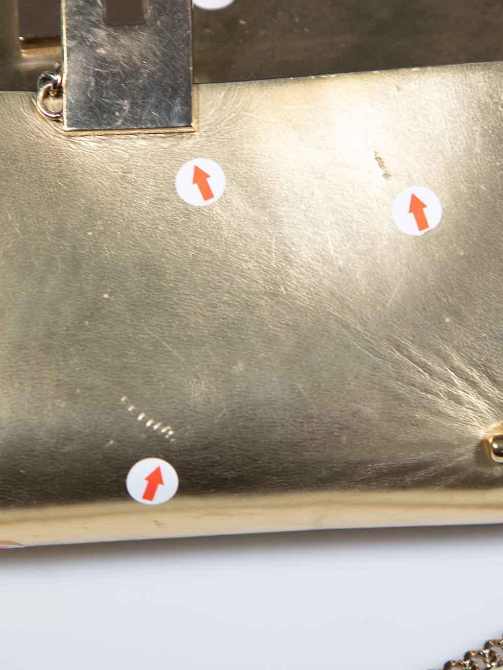 Chloé Gold Metallic Drew Crossbody Bag 4