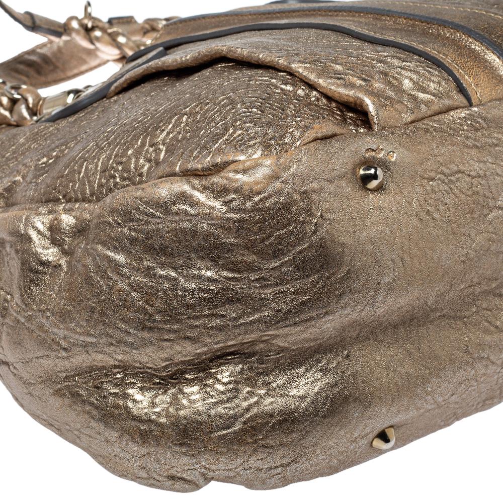 Chloe Borsa Heloise in pelle testurizzata oro 4