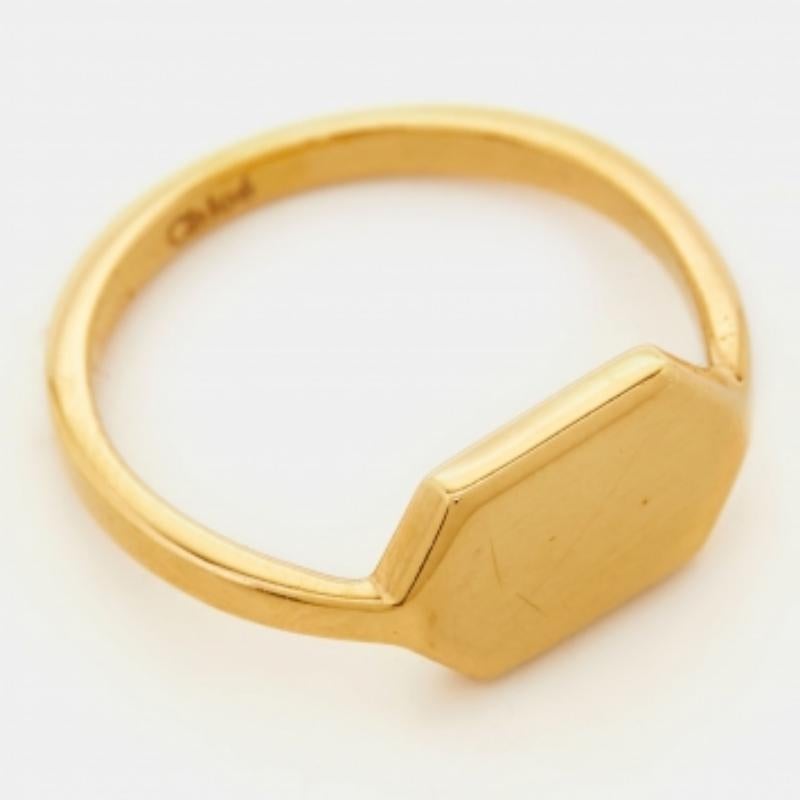 Chloe Gold Tone Ring Size 54 For Sale 1