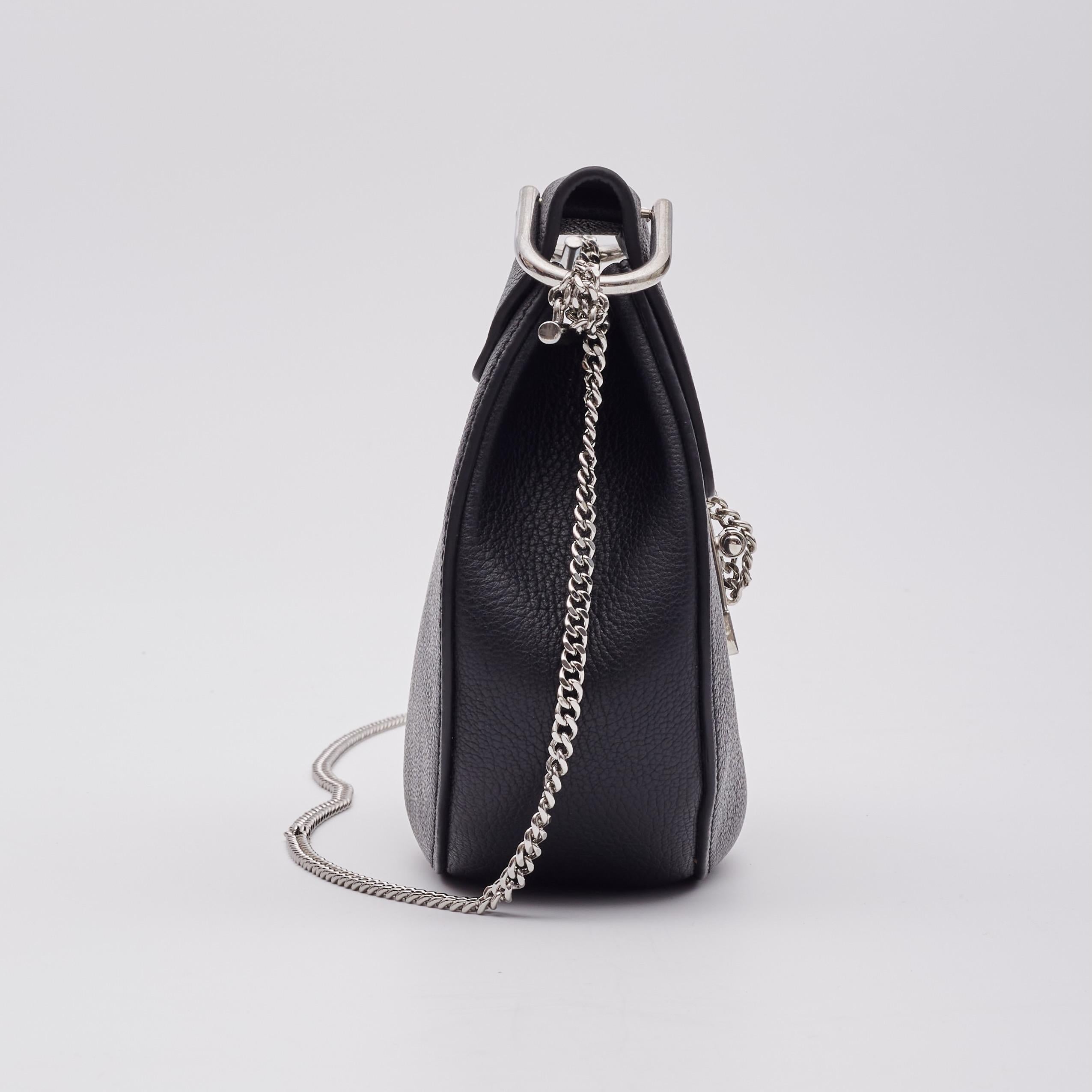 Chloe Grained Calfskin Drew Shoulder Bag Black For Sale 2