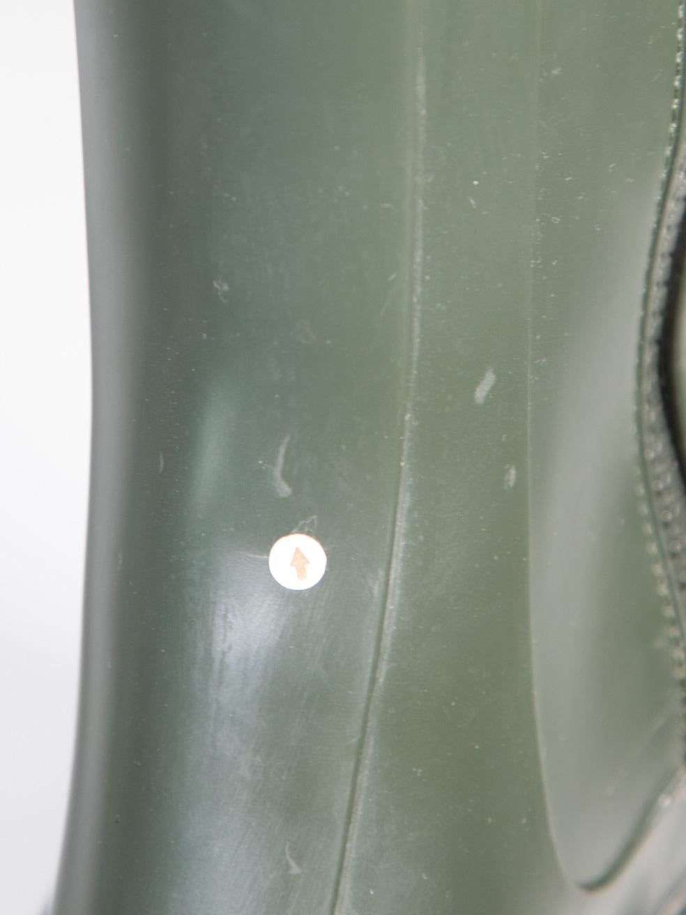 Chloé Green Betty Rain Boots Size IT 41 For Sale 2
