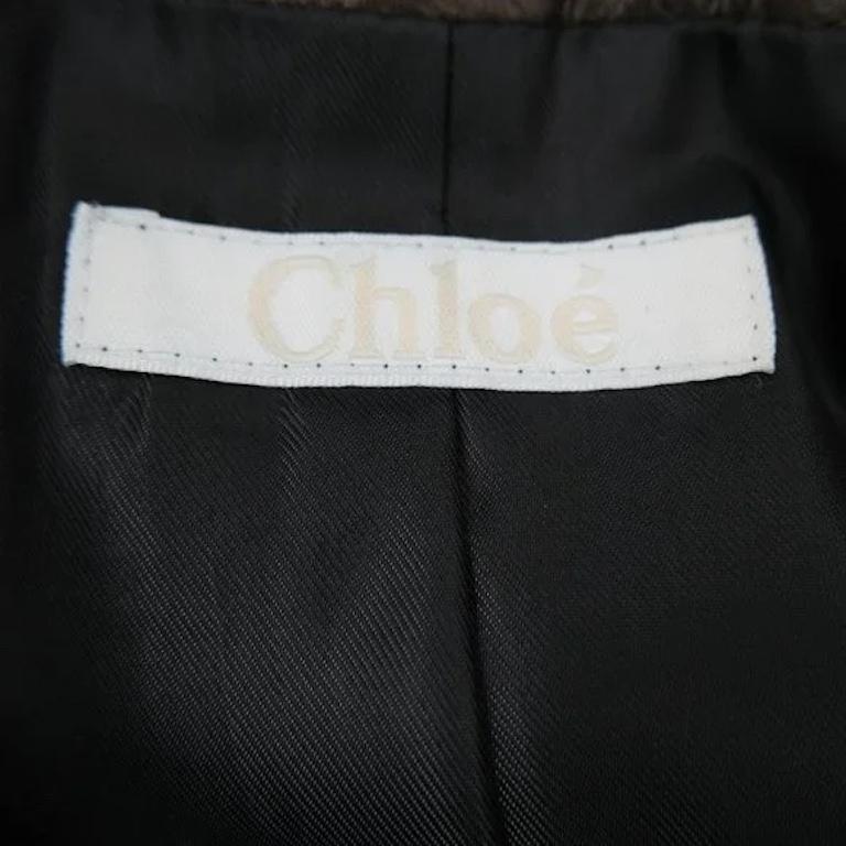 CHLOE Green Lamb Leather Cargo Pocket Knee Length Pencil Skirt In Good Condition For Sale In Morongo Valley, CA