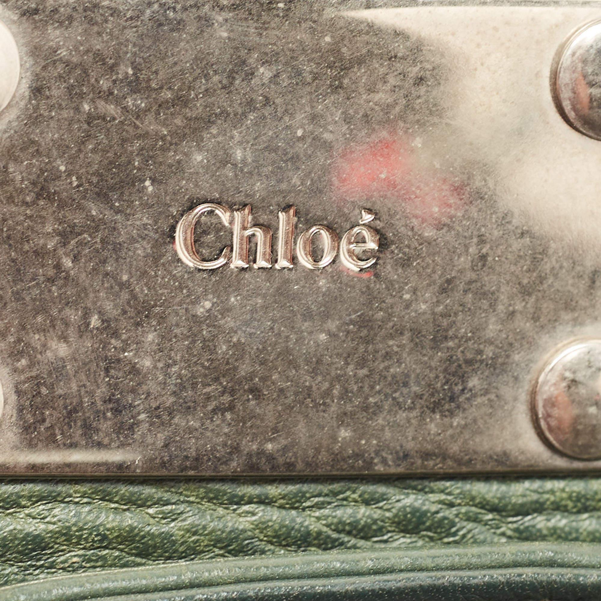 Chloe Green Leather Medium Paddington Satchel 6
