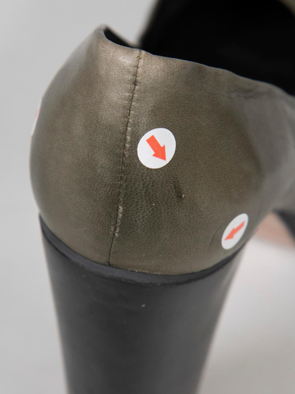 Escarpins à plateforme en cuir Greene & Greene Taille IT 38.5 en vente 5