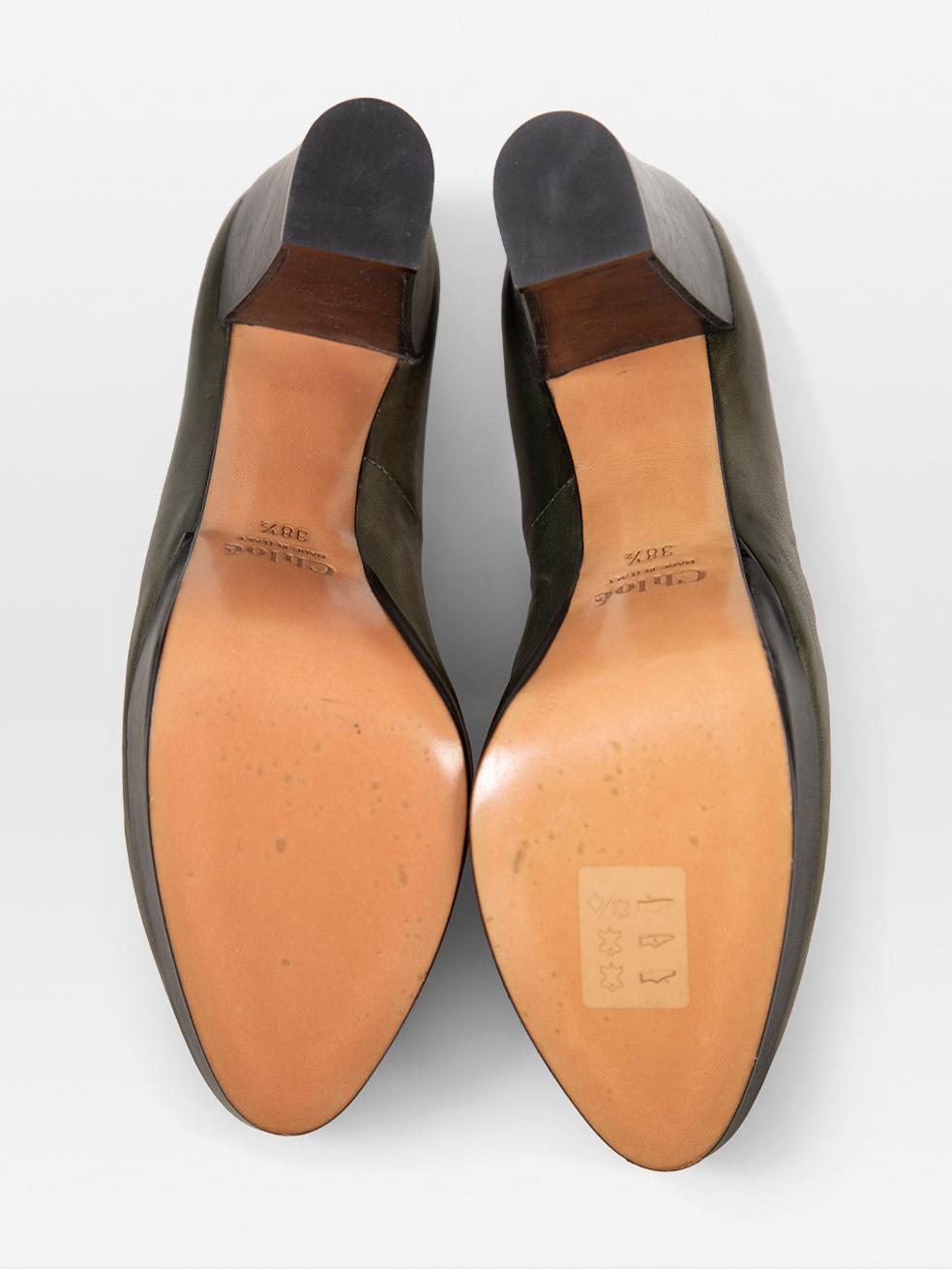 Escarpins à plateforme en cuir Greene & Greene Taille IT 38.5 Excellent état - En vente à London, GB