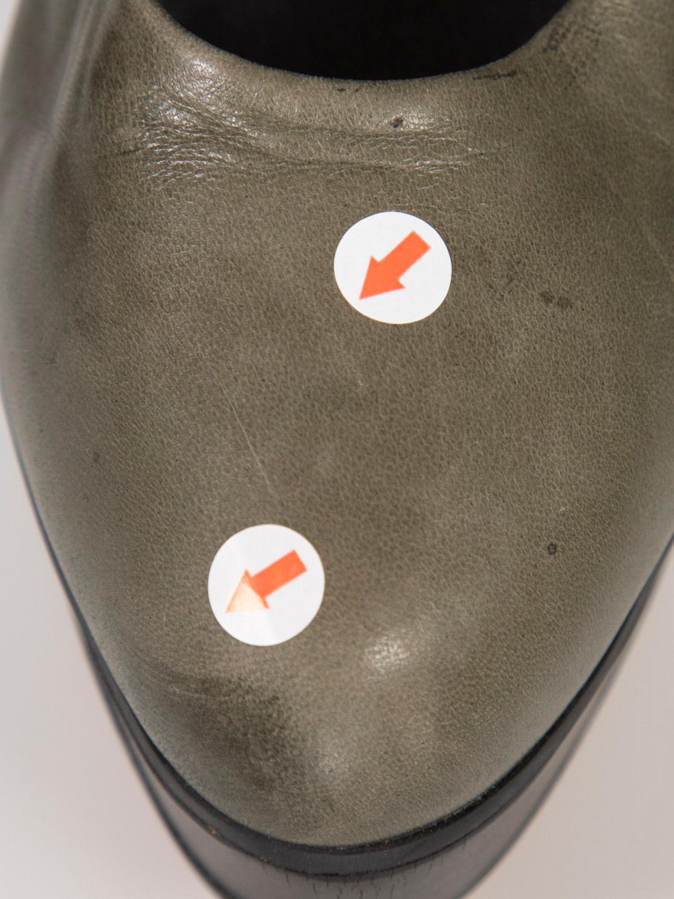 Escarpins à plateforme en cuir Greene & Greene Taille IT 38.5 en vente 1