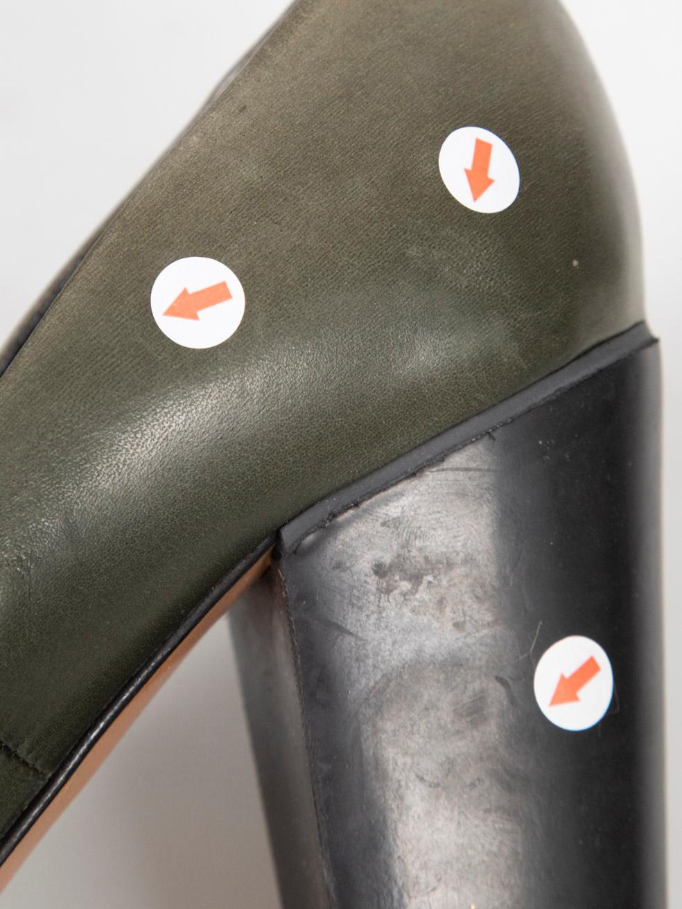 Escarpins à plateforme en cuir Greene & Greene Taille IT 38.5 en vente 3