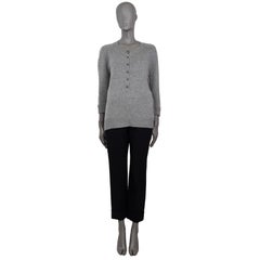 CHLOE grey cashmere HENLEY Sweater XS