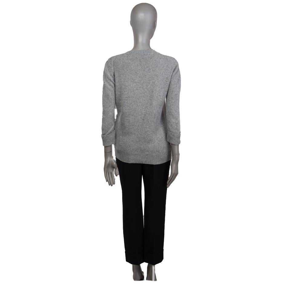 Gray CHLOE grey cashmere HENLEY Sweater XS For Sale