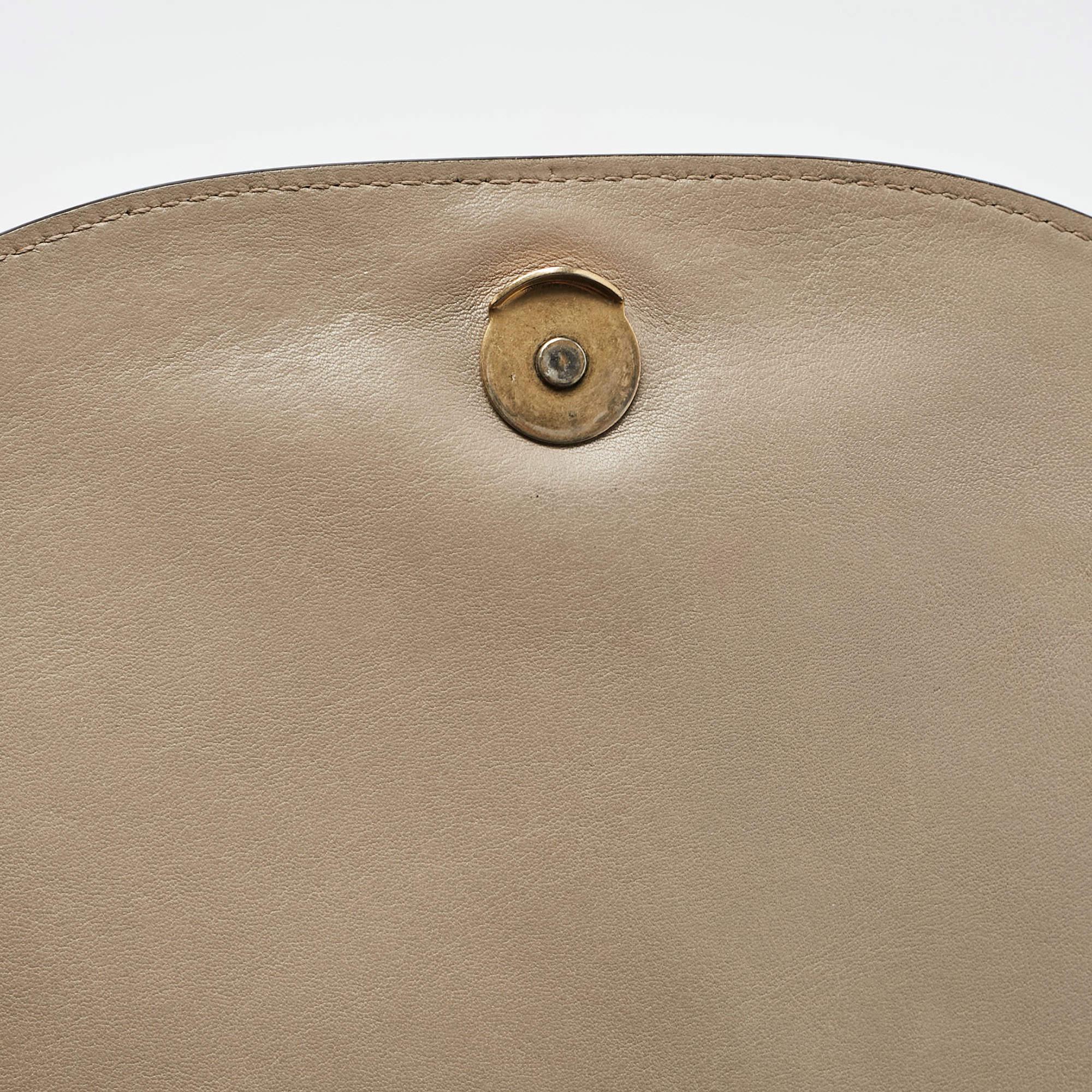 Chloe Grey Leather and Suede Medium Nile Bracelet Shoulder Bag 1