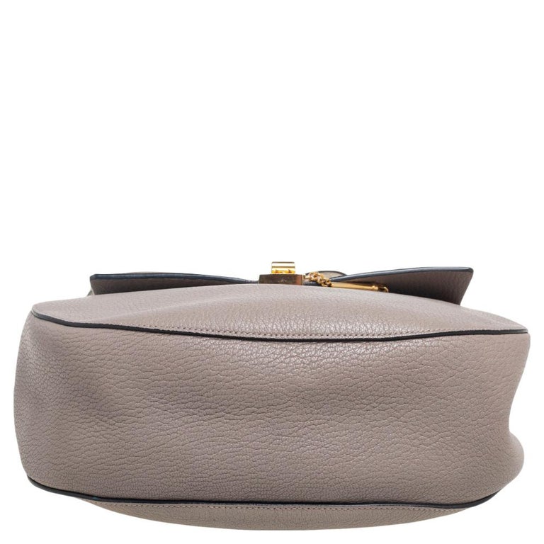 Chloe Grey Leather Large Drew Shoulder Bag at 1stDibs