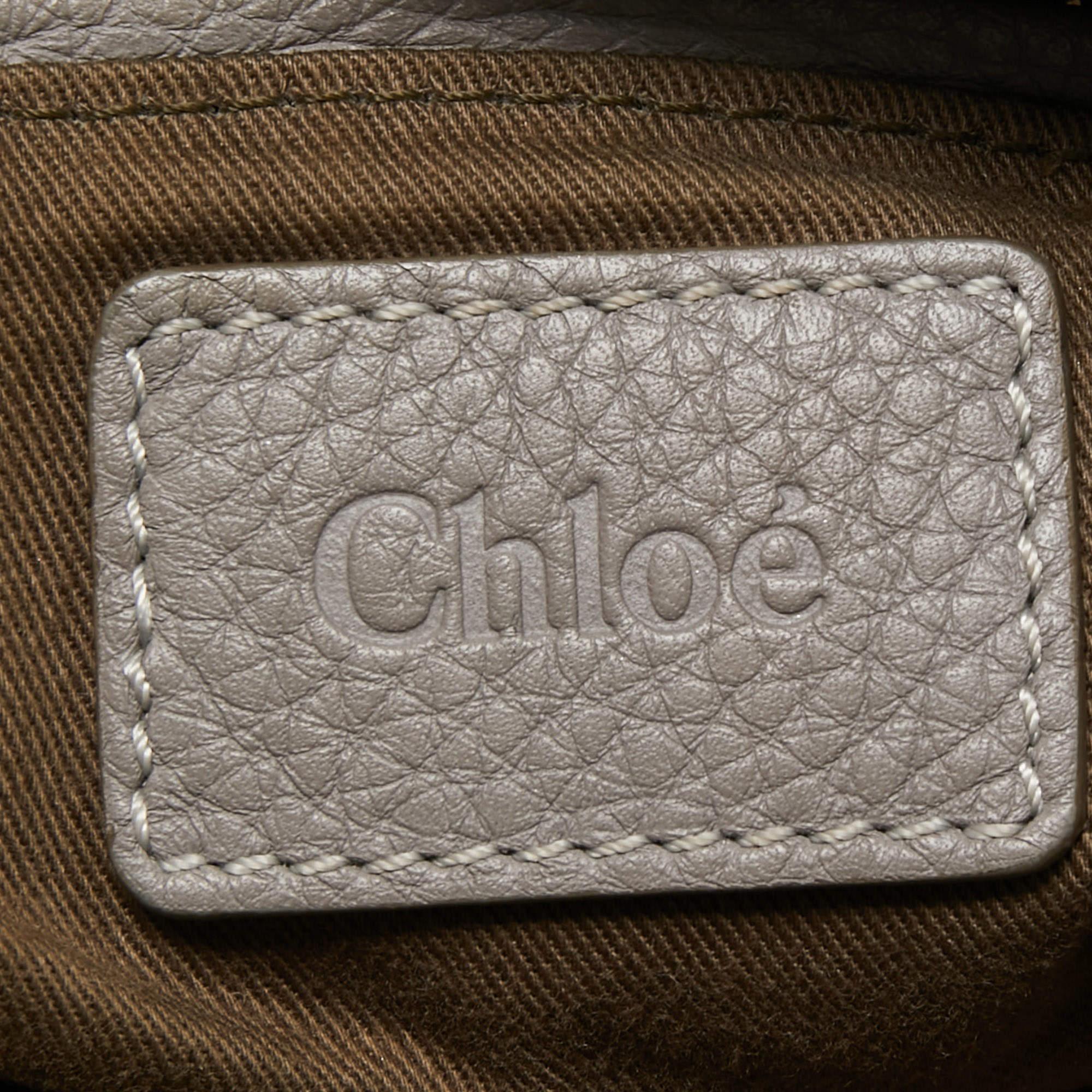 Chloe Grey Leather Large Marcie Shoulder Bag 6