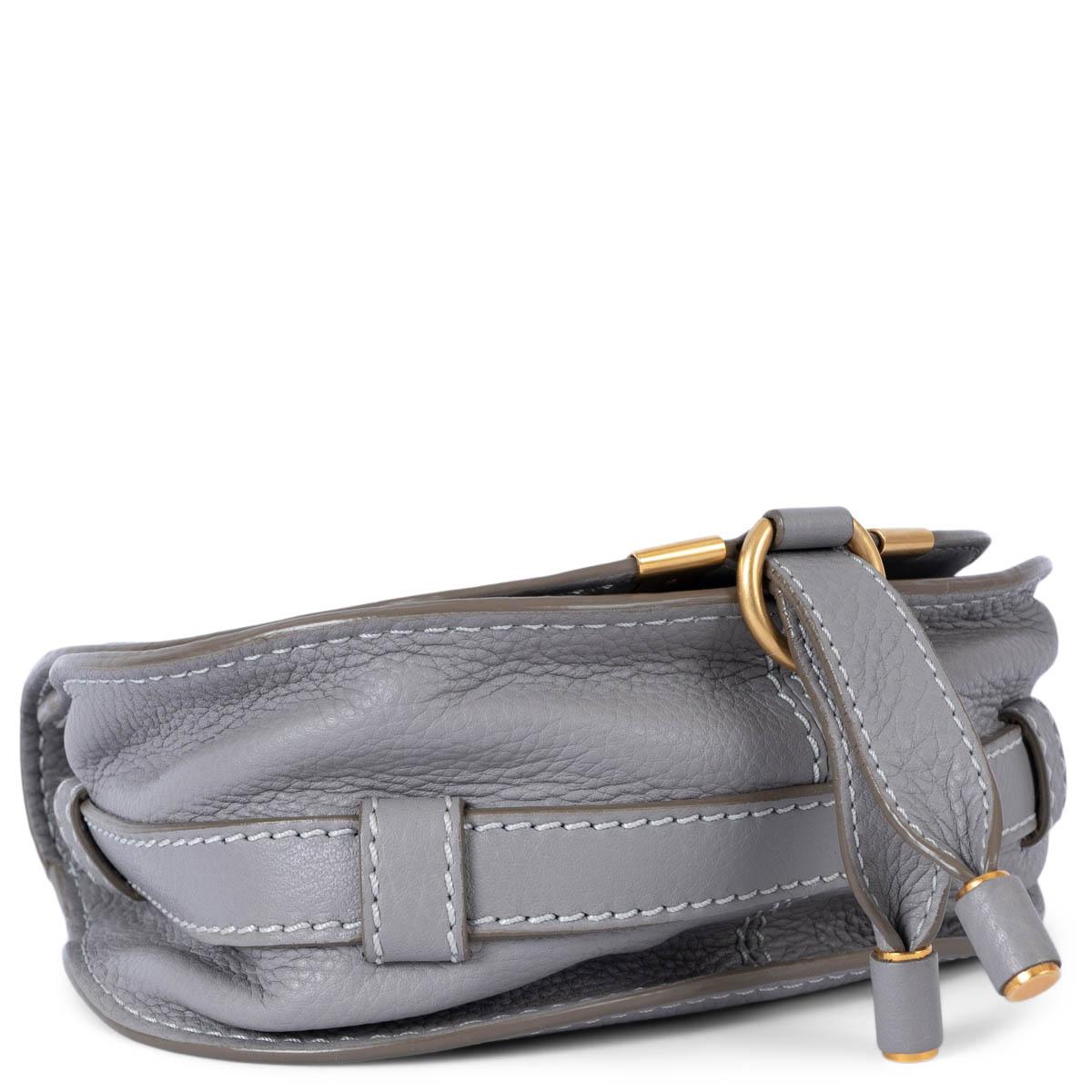 CHLOE grey leather MARCIE MINI Crossbody Bag 1