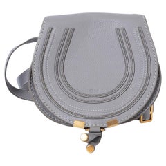 CHLOE grey leather MARCIE MINI Crossbody Bag