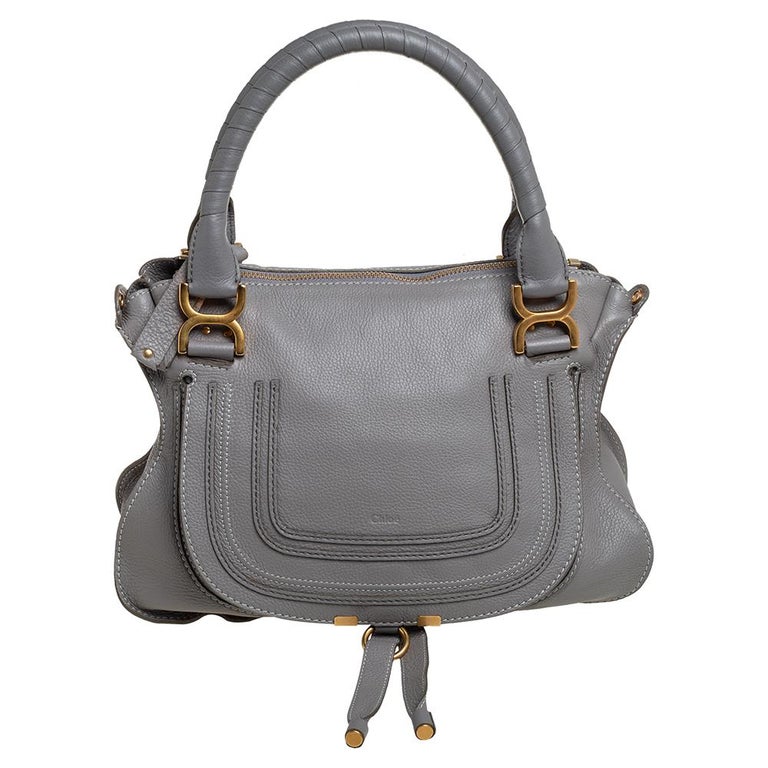 Chloe Grey Leather Marcie Shoulder Bag at 1stDibs chloe marcie gray