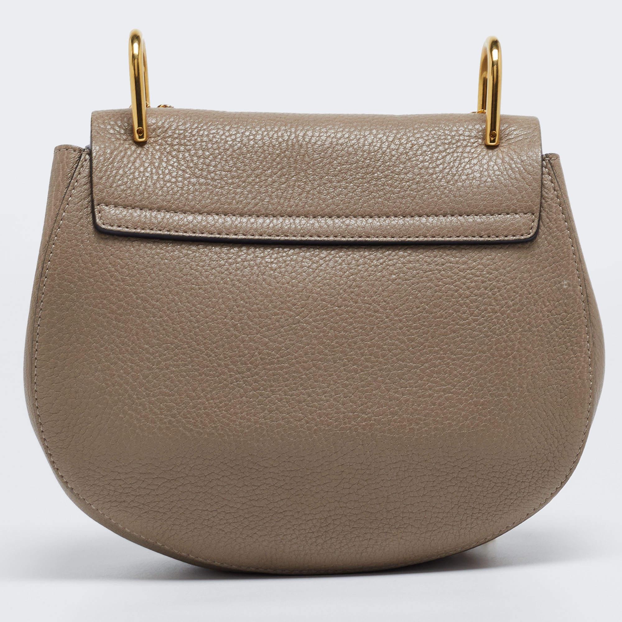 Chloe Grey Leather Medium Drew Shoulder Bag 4