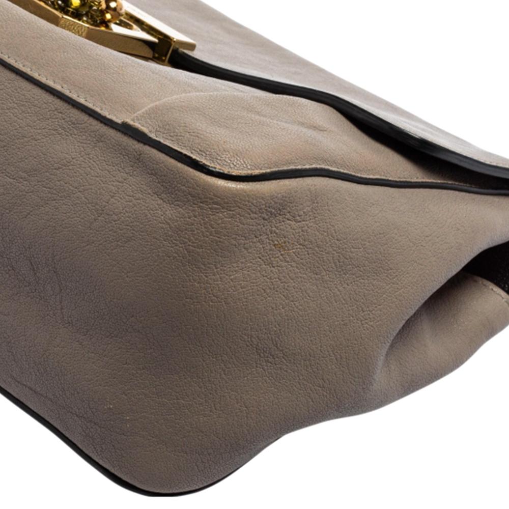 Chloe Grey Leather Medium Elsie Shoulder Bag 1