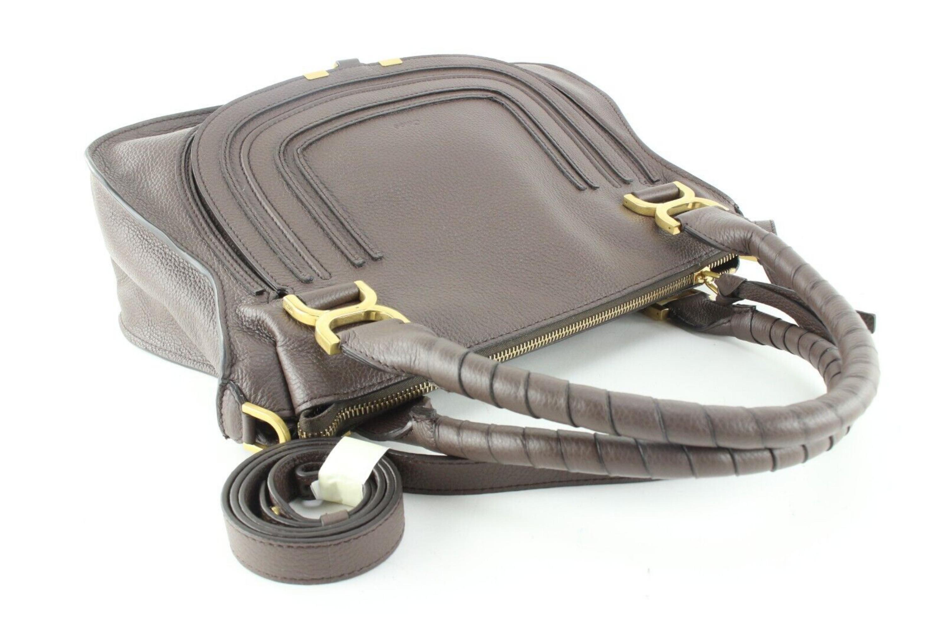 Chloe Grey Leather Medium Marcie 2way Flap Bag 1CH0509 For Sale 5