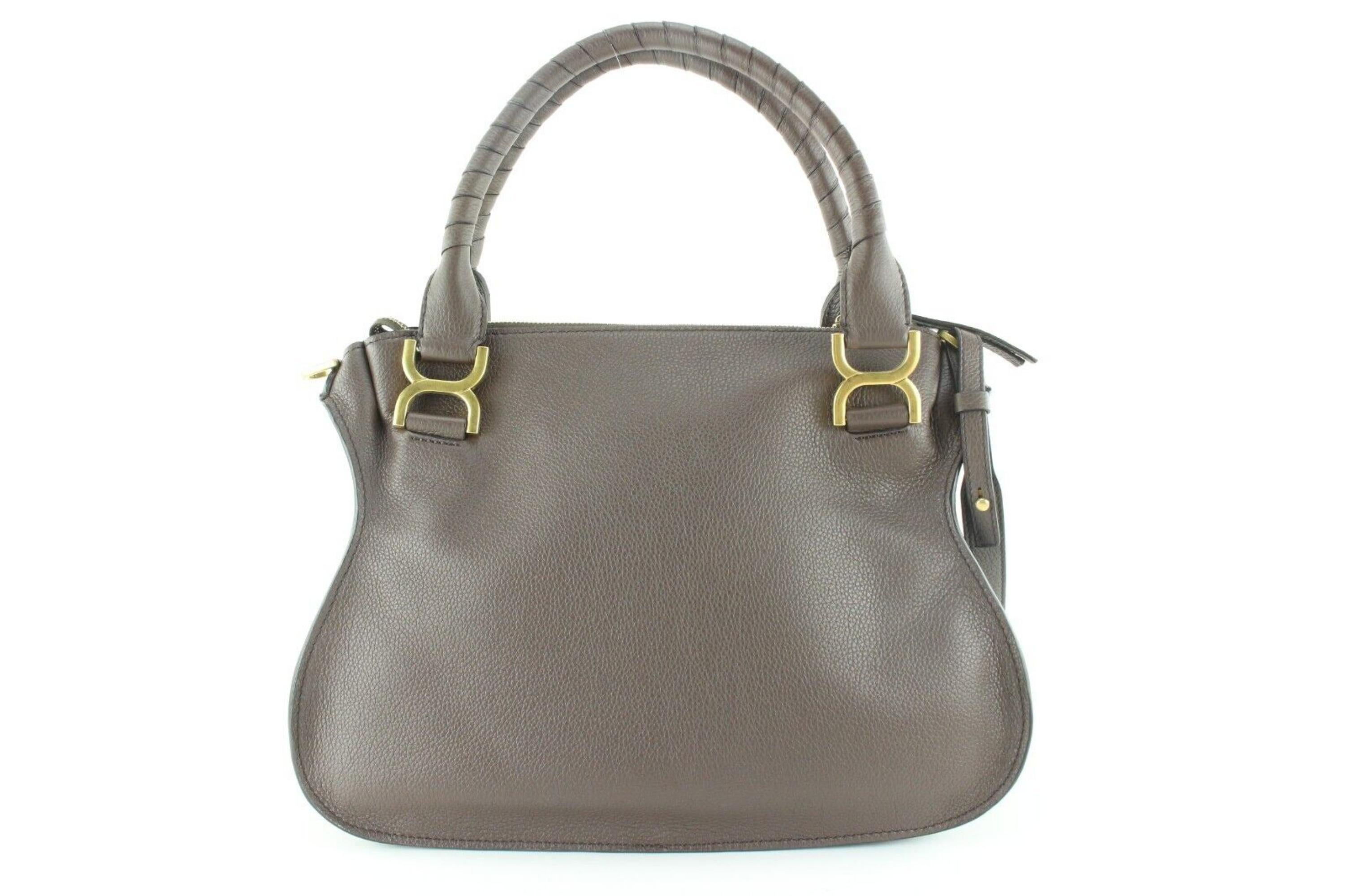 Chloe Grey Leather Medium Marcie 2way Flap Bag 1CH0509 For Sale 6