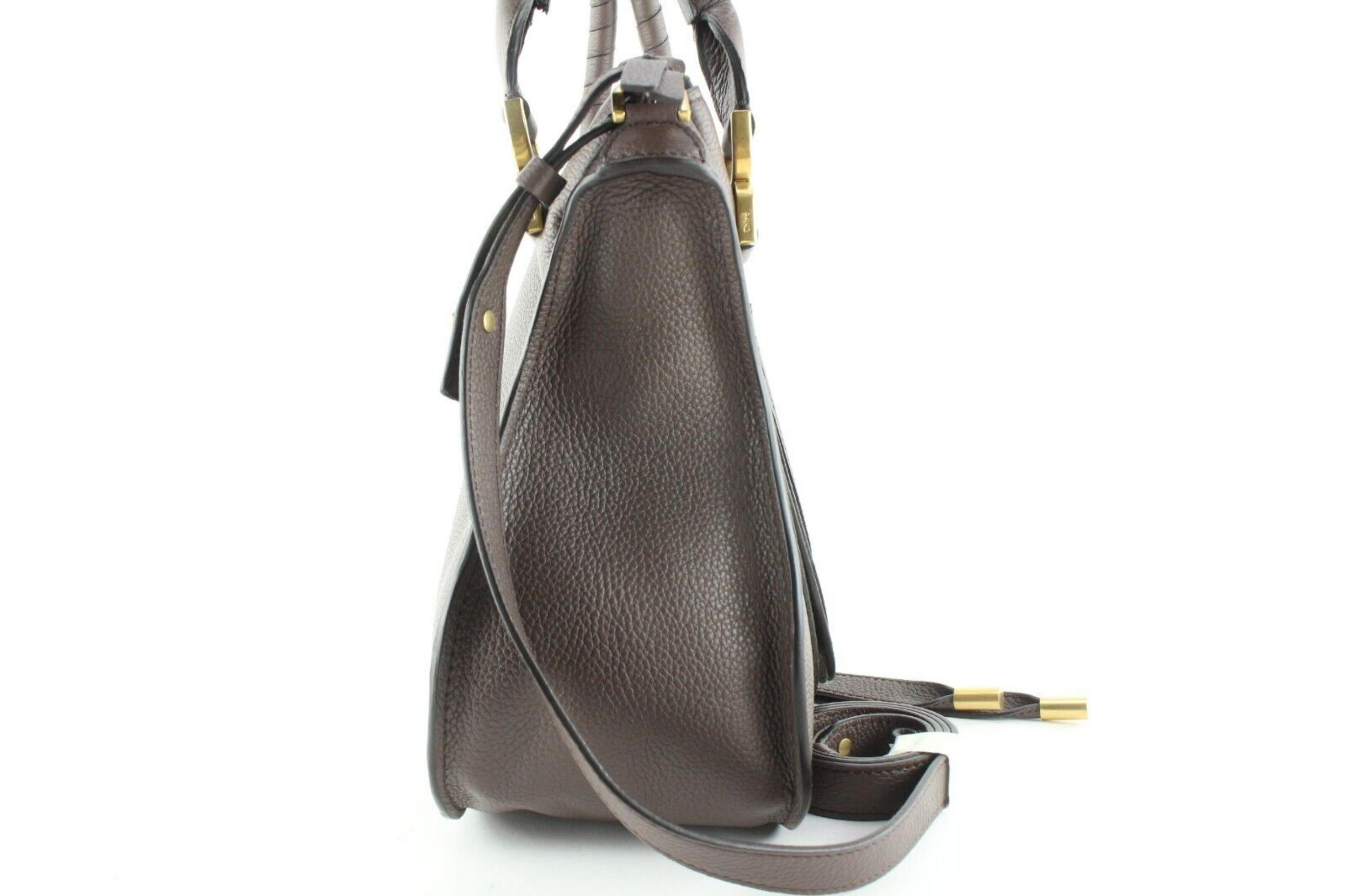 Chloe Grey Leather Medium Marcie 2way Flap Bag 1CH0509 For Sale 7