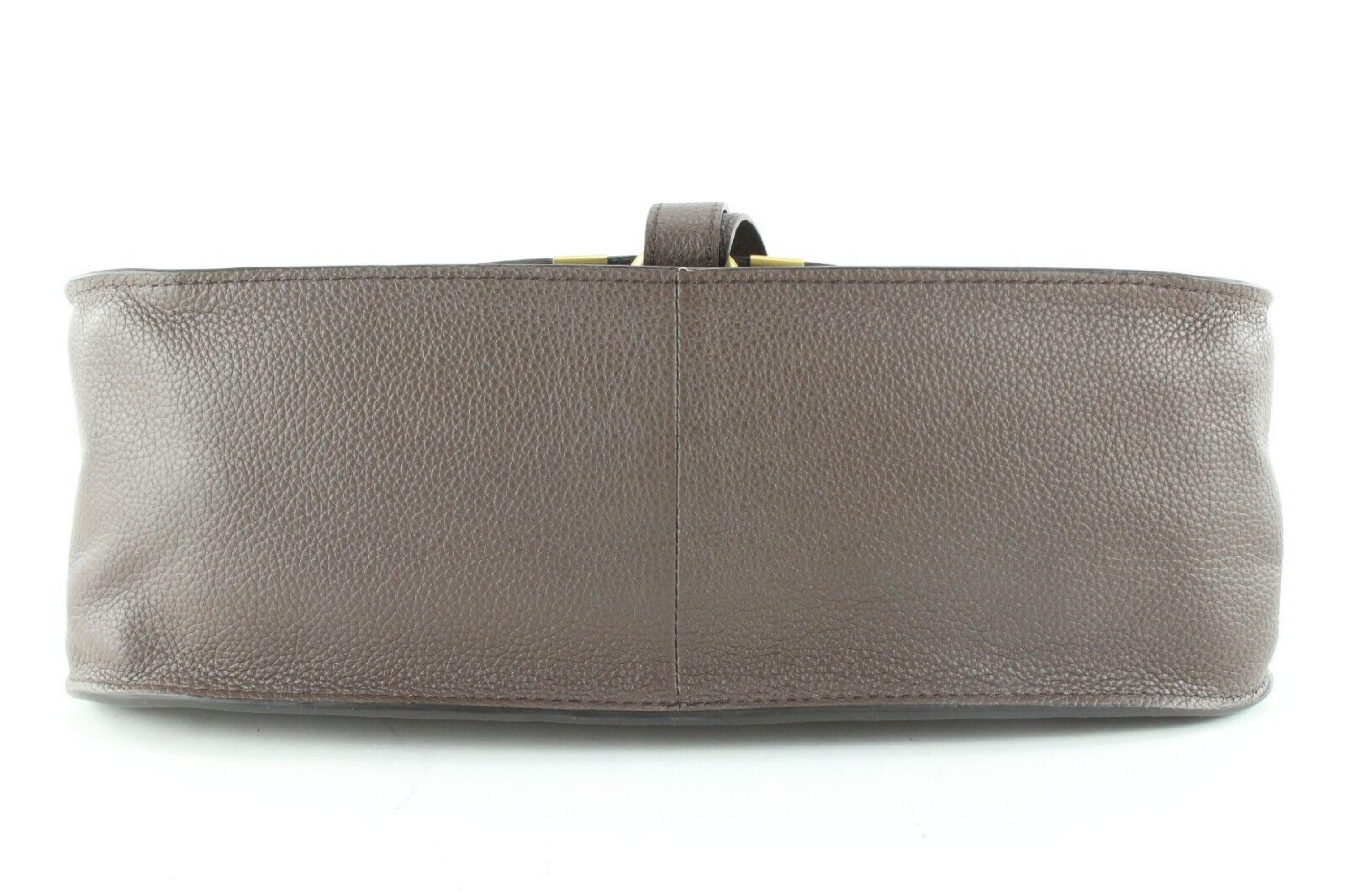 Chloe Grey Leather Medium Marcie 2way Flap Bag 1CH0509 In New Condition For Sale In Dix hills, NY