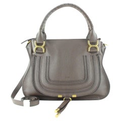 Chloe Grey Leather Medium Marcie 2way Flap Bag 1CH0509