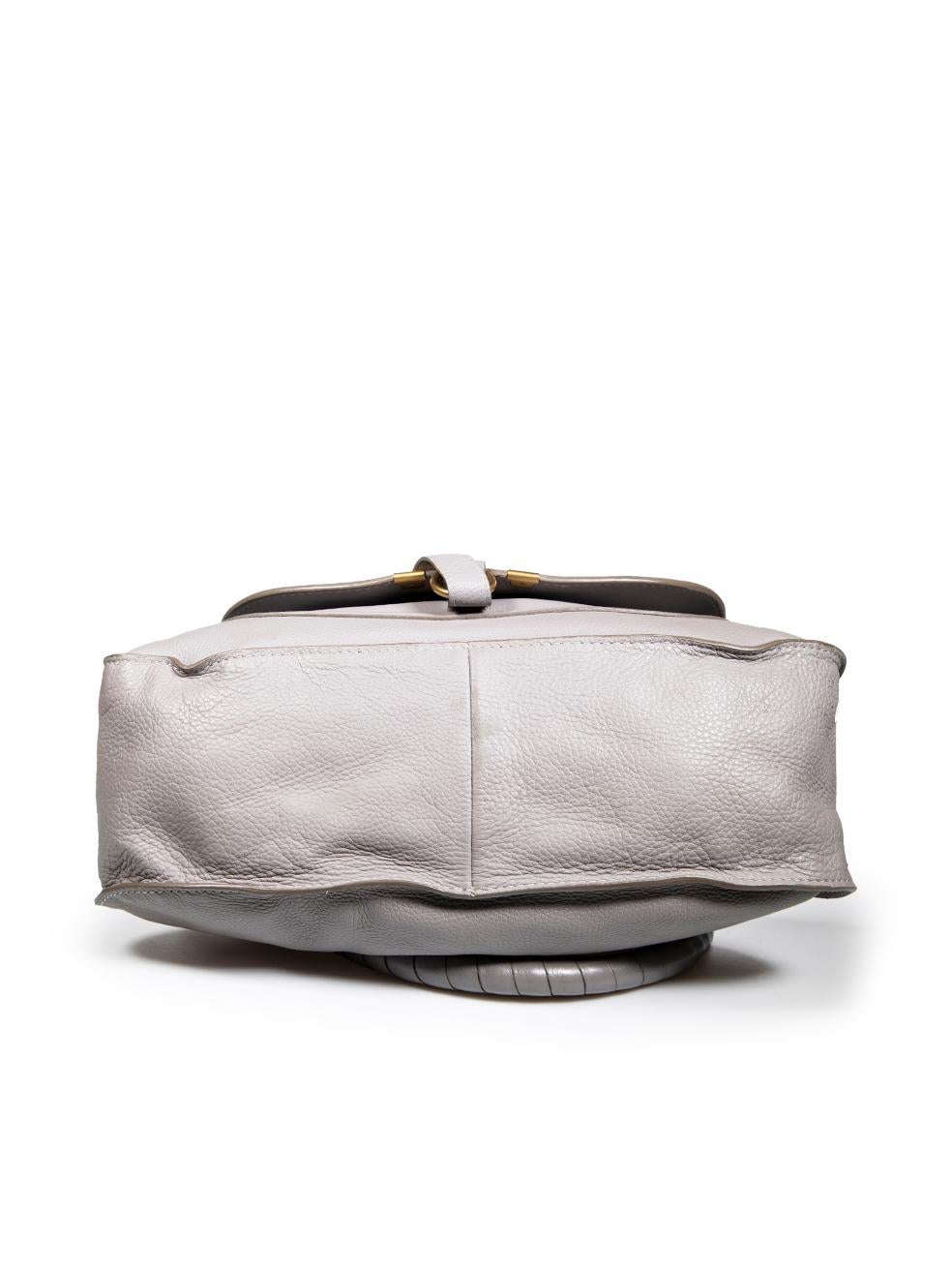 Women's Chloe Grey Leather Medium Marcie Crossbody Bag
