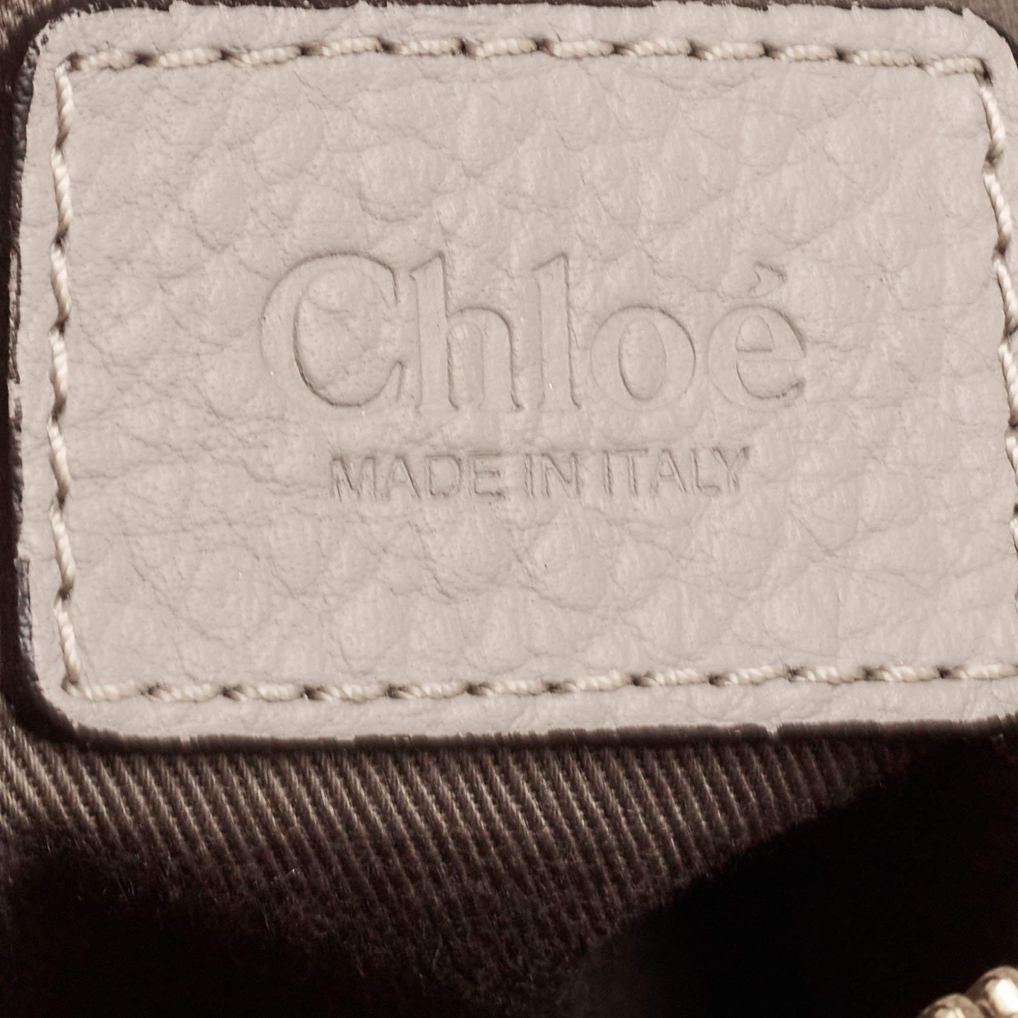 Chloé Grey Leather Medium Marcie Satchel For Sale 6