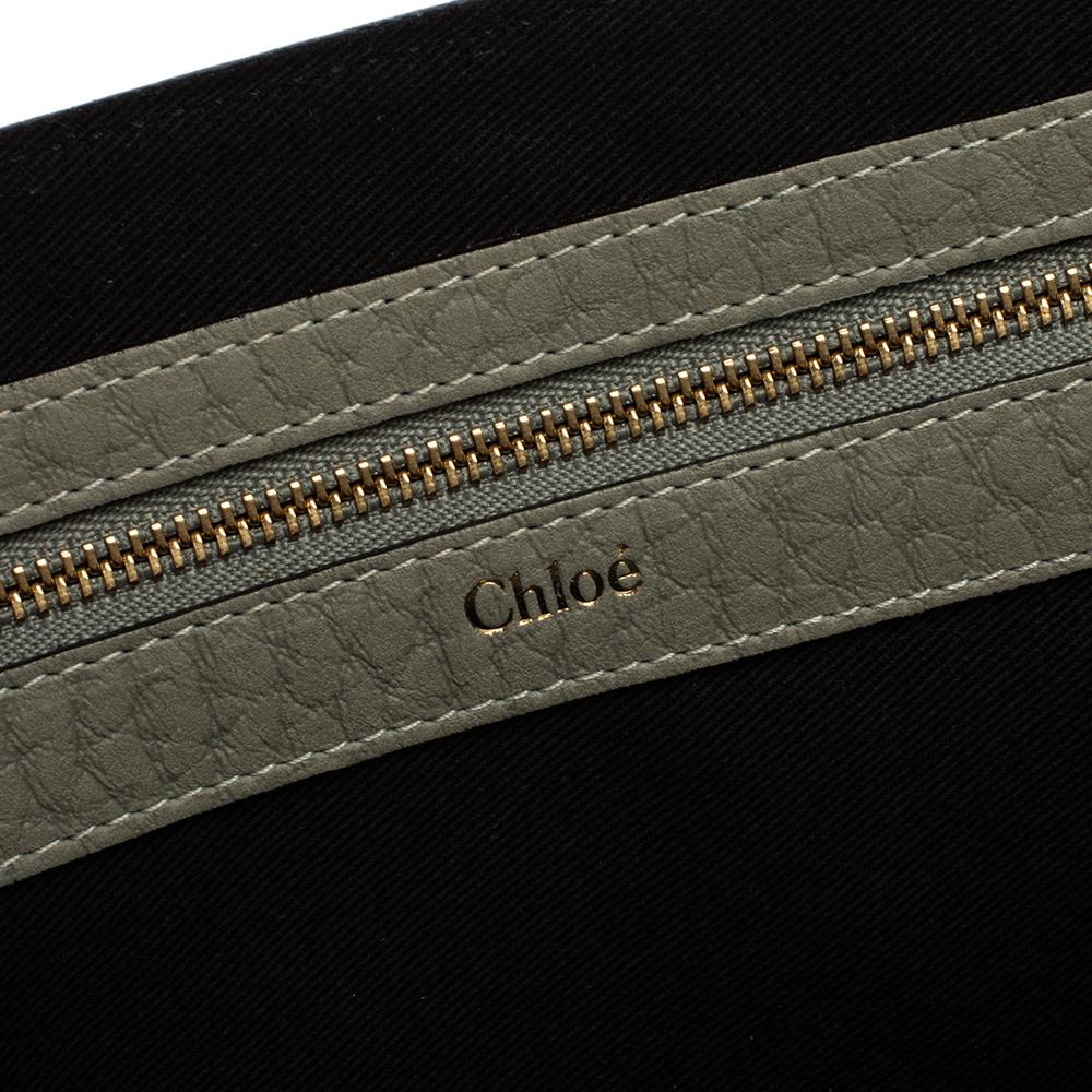 Chloe Grey Leather Medium Sally Flap Shoulder Bag For Sale 1