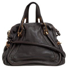Chloe Grau Leder Paraty Tasche