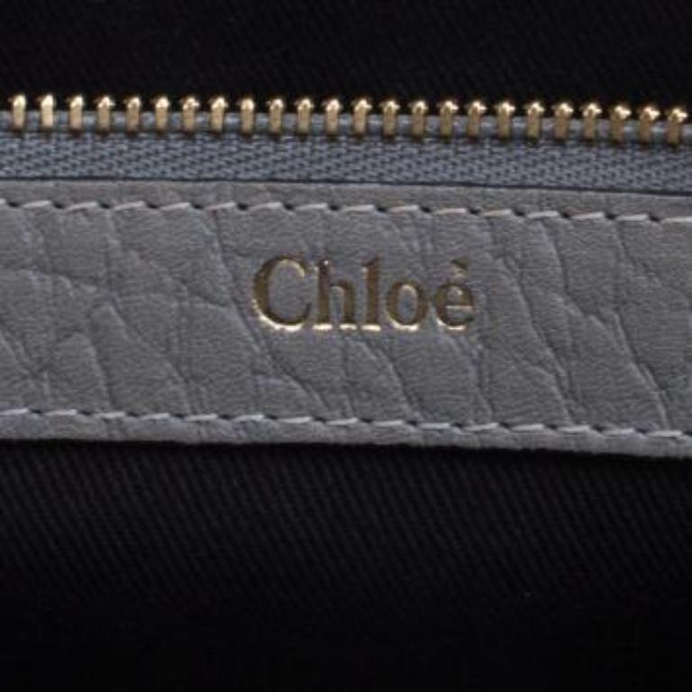Chloe Grey Pebbled Leather Medium Sally Flap Shoulder Bag im Angebot 5