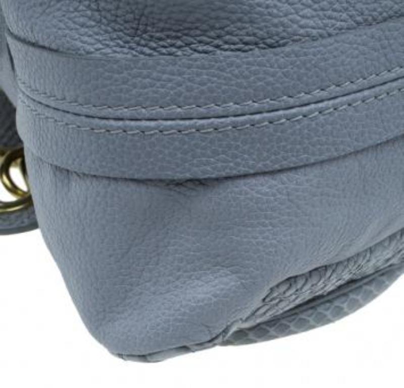 Chloe Grey Python and Leather Small Paraty Shoulder Bag For Sale 2