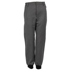 Chloé Grey Wool Striped Trousers Size S