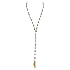 Chloé Hand And Horn Silver Tone Chain Necklace