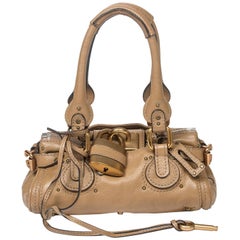 Chloe Handbag Paddington mini in beige calf leather