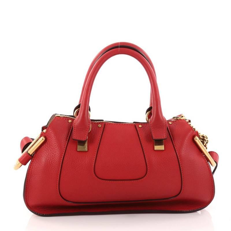 Red Chloe Hayley Satchel Leather Small