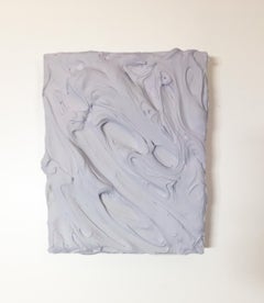 "Mist Excess" Wall Sculpture monochrome monochromatic lilac gray mid century 