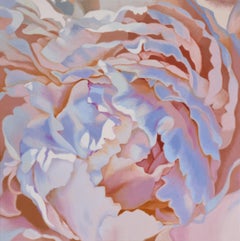 "Salt Spring Peony" Ölgemälde-  Rosa, Rot, Blume, Blumen, Stillleben