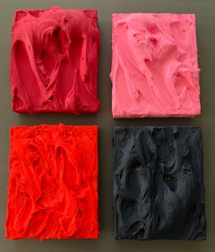 Sculpture murale « Stop Light Red Excess » monochrome mi-siècle mcm