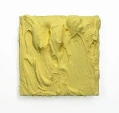 Butter Excess (popcorn impasto thick painting monochrome pop square design)