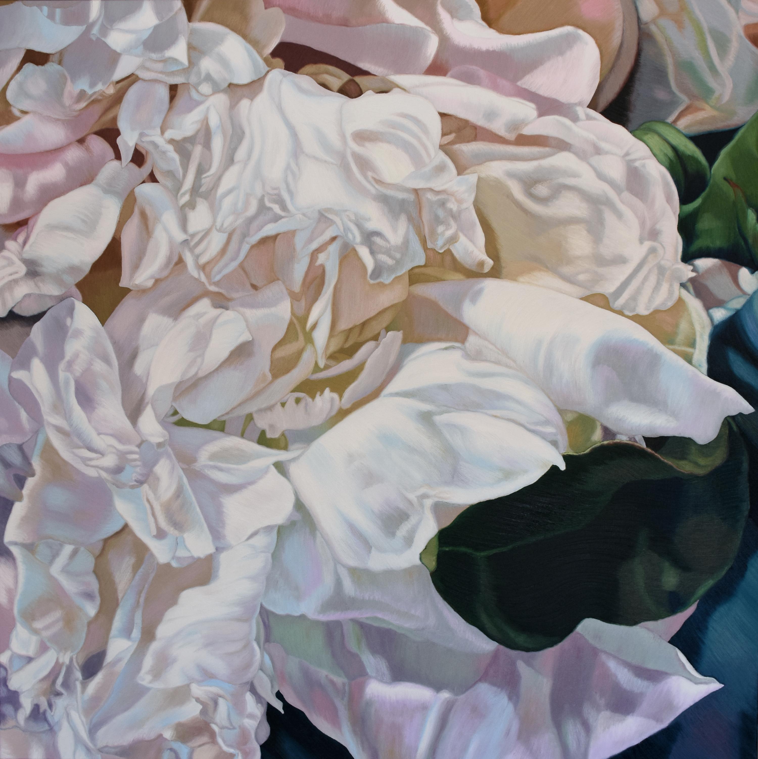 Chloe Hedden Still-Life Painting - Cherdi Kala 4 (floral painting, realist, pastels, flower, oil painting, canvas)