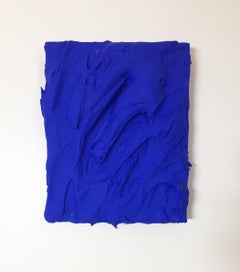 Cobalt Blue Excess (impasto texture thick painting monochrome pop bold vibrant)