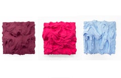 Plume foncé, rose vif, trio Forget Me Not Excess (tryo Forget Me Not Excess (peinture épaisse et vibrante)