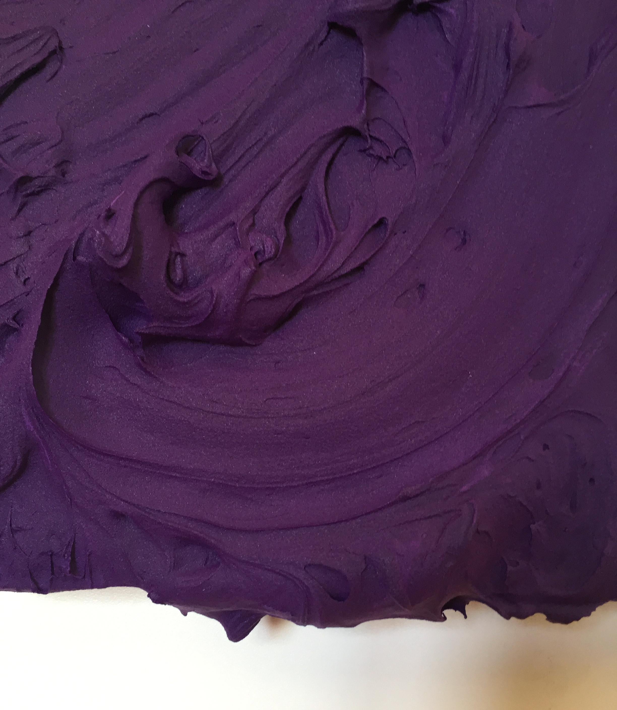 Grape Excess (violet impasto thick painting dark contemporary design vivid)  1