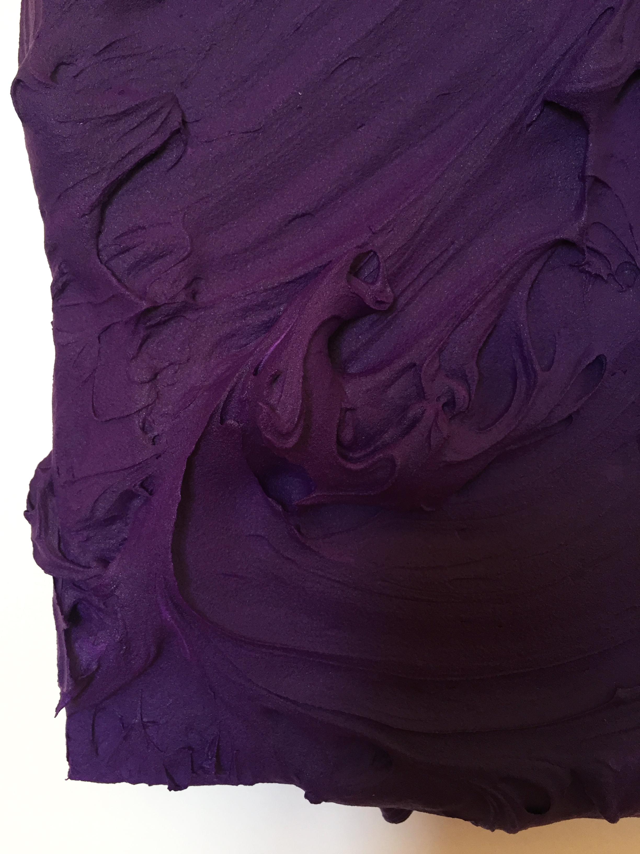 Grape Excess (violet impasto thick painting dark contemporary design vivid)  2