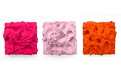 Hot Pink, Light Pink and Vermillion Excess Trio (texture thick  paint)