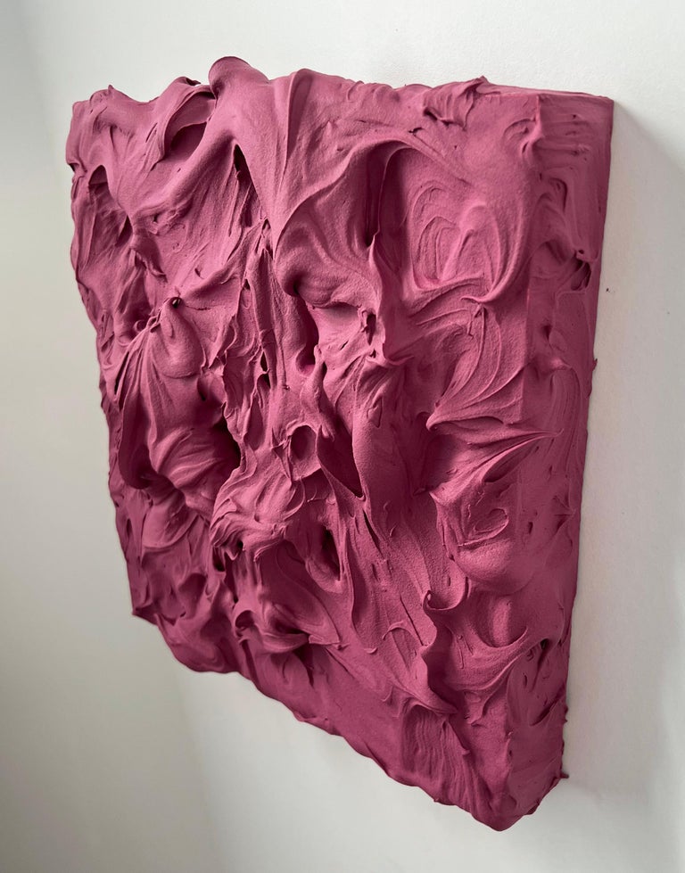Fresh Look at Chloe Hedden Mauve Excess Purple Impasto Thick Painting Monochrome