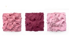 Trio di eccedenze rosa persiano, prugna scuro e rosa chiaro (texture spessa)  vernice)