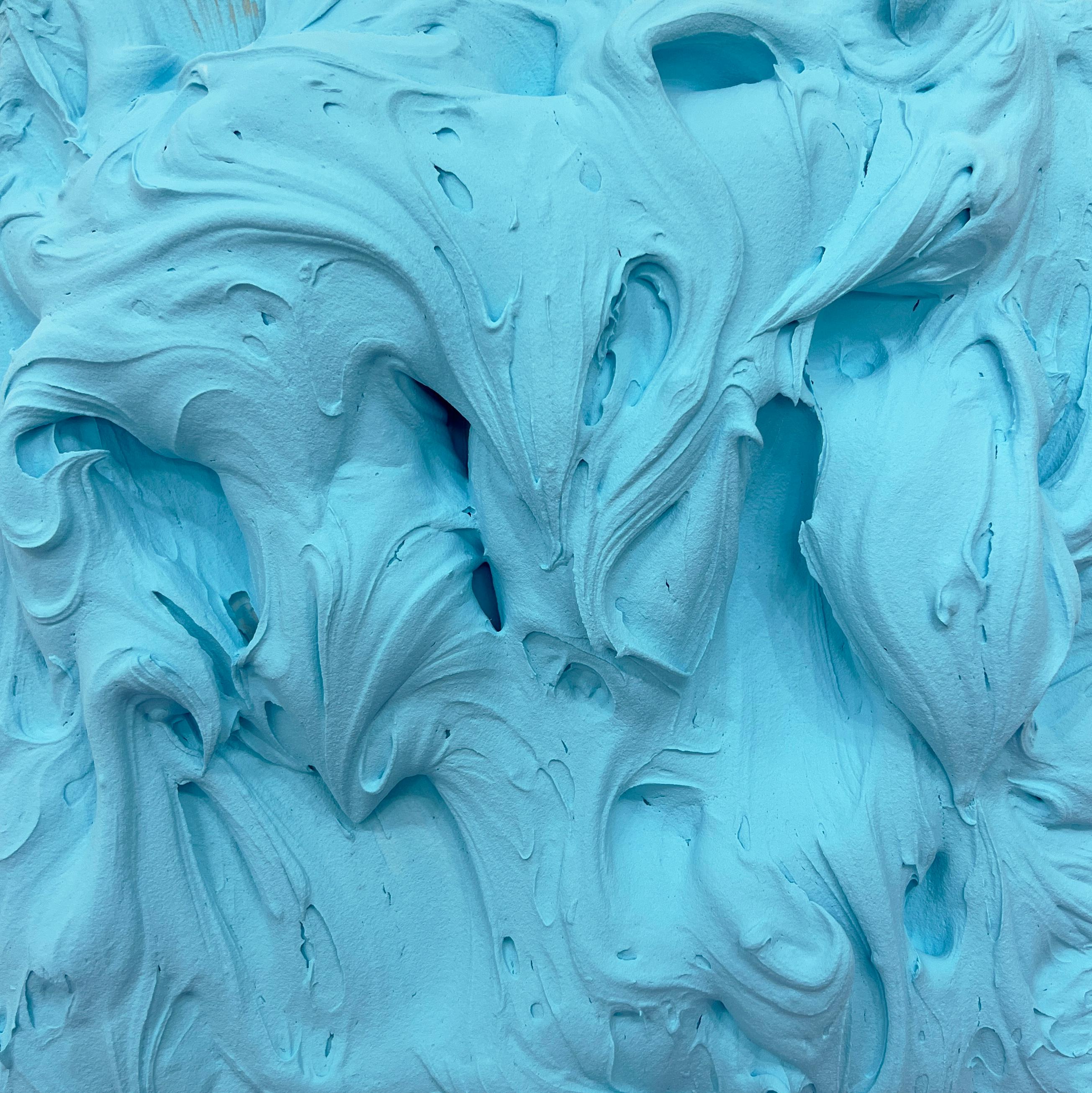 Combo Plume, Bleu ciel et Bleu Prusse (peinture épaisse et vibrante) en vente 8
